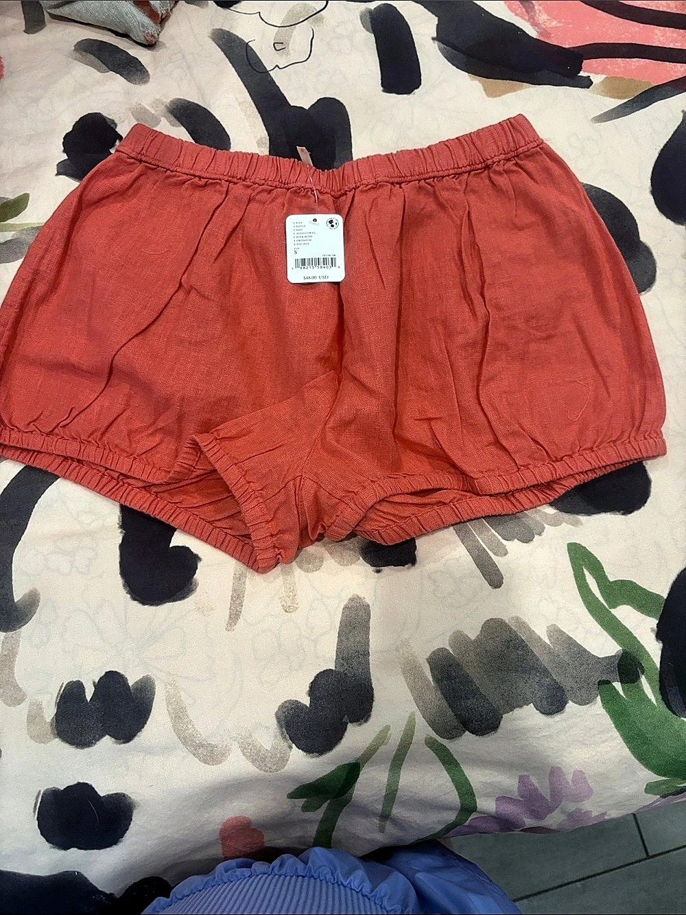 Free People High Waist Shorts in Red Size Small NWT